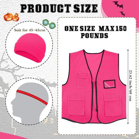2 Pcs Blaze Pink Hunting Vest and Hat Set Hunting Vest Hunting Hat for Adult Hunting Hiking Fishing in Saudi Arabia