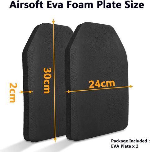 Tactical Foam SAPI Plates 2Pcs, Lightweight Inner Liner Foam Plates Sturdy Dummy Plates Absorb Impact EVA Pads Fit for Tactical Vest Plate Carrier in Saudi Arabia