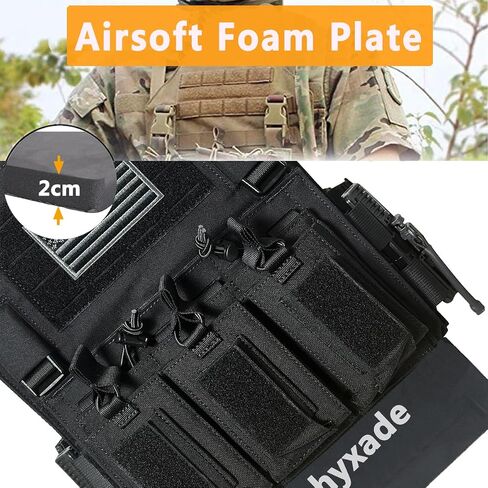 Tactical Foam SAPI Plates 2Pcs, Lightweight Inner Liner Foam Plates Sturdy Dummy Plates Absorb Impact EVA Pads Fit for Tactical Vest Plate Carrier in Saudi Arabia