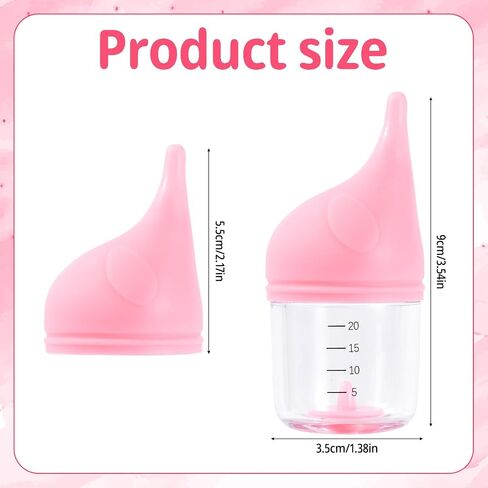 20ml Kitten Bottles for Nursing, with 2pcs Silicone Nipple Replacement Anti-Choking Puppy Feeder Bottles Reusable Pet Feeding Kit for Newborn Cat Dog (Blue) in Saudi Arabia