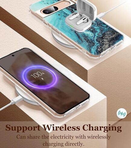 حافظة رخامية لهاتف Google Pixel 8A 5G، حافظة TPU شفافة من السيليكون الناعم للنساء، غطاء حماية مضاد للخدش ومضاد للصدمات لهاتف Google Pixel 8A 6.1 بوصة (ثلجي) in Kuwait