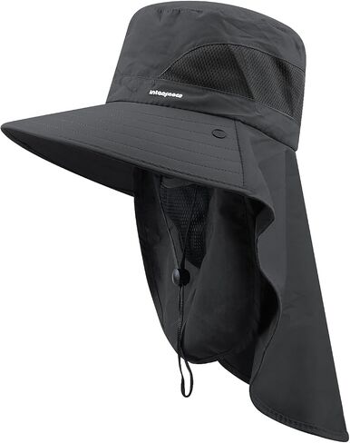 CLAPE Sun Protection Hat Wide Brim Fishing Hat Neck Face Flap Outdoor Caps Women Men Quick Dry Bucket Hat Jungle Bush Caps in Saudi Arabia