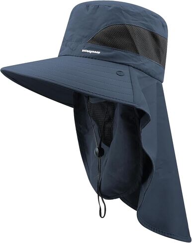 CLAPE Sun Protection Hat Wide Brim Fishing Hat Neck Face Flap Outdoor Caps Women Men Quick Dry Bucket Hat Jungle Bush Caps in Kuwait