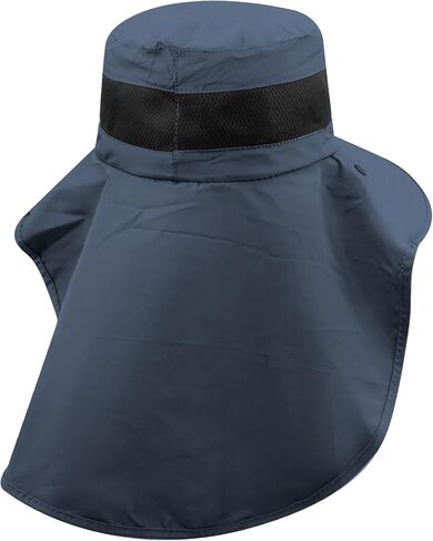 CLAPE Sun Protection Hat Wide Brim Fishing Hat Neck Face Flap Outdoor Caps Women Men Quick Dry Bucket Hat Jungle Bush Caps in Kuwait