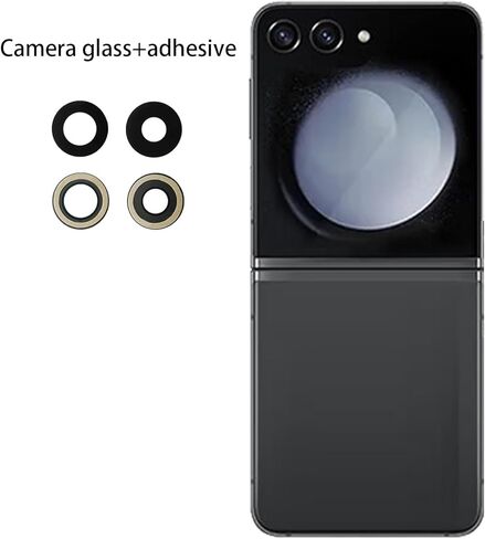Camera Glass Cover Rear Lens Replacement Parts+ Adhesive for Samsung Galaxy Z Flip 5 in Kuwait