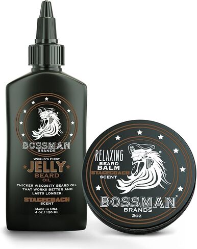 Bossman Beard Oil Jelly and Relaxing Beard Balm Combo- Royal Oud Scent in Saudi Arabia