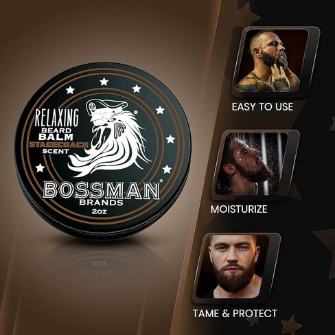 Bossman Beard Oil Jelly and Relaxing Beard Balm Combo- Royal Oud Scent in Saudi Arabia