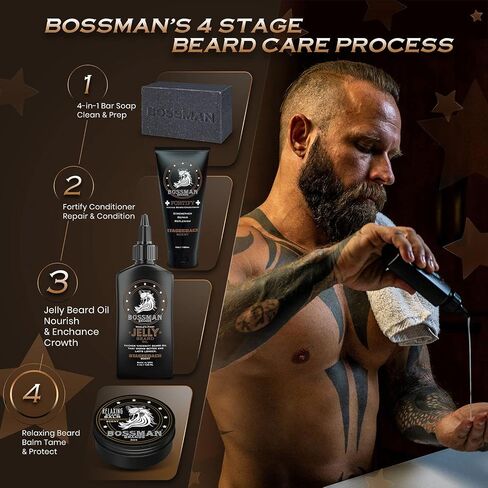 Bossman Beard Oil Jelly and Relaxing Beard Balm Combo- Royal Oud Scent in Saudi Arabia