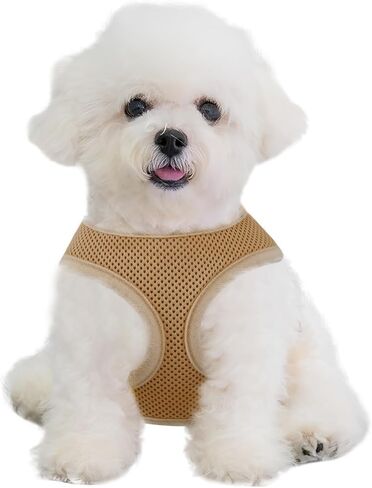 MoNiBloom Dog Harness for Small Sized Dog, Soft Puppy Padded Vest for Walking, Running, Training - Black, M in Kuwait