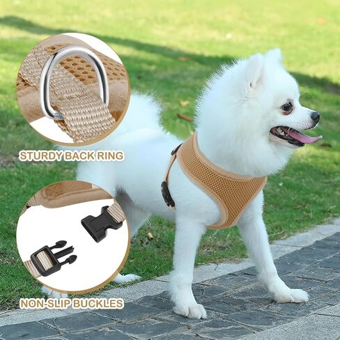 MoNiBloom Dog Harness for Small Sized Dog, Soft Puppy Padded Vest for Walking, Running, Training - Black, M in Kuwait