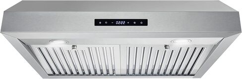 COSMO UC36 36 بوصة. شفاط المطبخ تحت الخزانة، فتحة تهوية للمطبخ فوق الموقد، مروحة 3 سرعات، مرشحات دائمة، مصابيح LED من الفولاذ المقاوم للصدأ in Kuwait