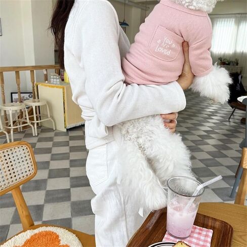Dog Sweatshirt Fleece Soft Dog Clothes with Pockect Fall Winter Warm Pet T Shirt for Small Medium Dogs Cat Puppy Outfit Kitten Apparel Chihuahua Teddy (Pink, Small) in Saudi Arabia