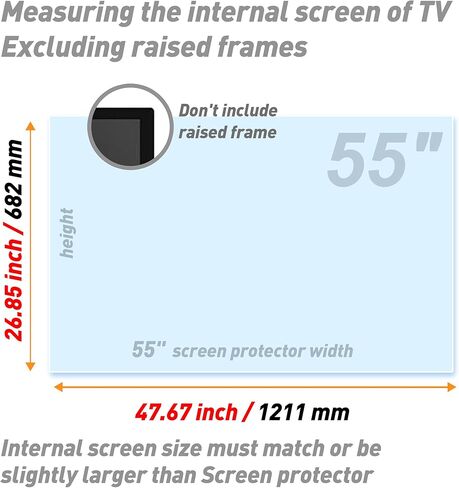 فيلم تلفزيون 55 بوصة مضاد للوهج، فيلم أزرق مضاد للخدش مقاس 55 بوصة، واقي شاشة مضاد للوهج للتلفزيون مقاس 55 بوصة، سدادة وهج للتلفزيون، فيلم غير لامع in Kuwait