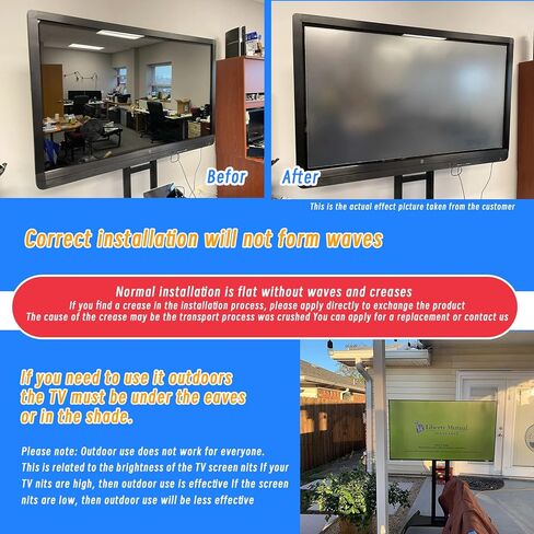 فيلم تلفزيون 55 بوصة مضاد للوهج، فيلم أزرق مضاد للخدش مقاس 55 بوصة، واقي شاشة مضاد للوهج للتلفزيون مقاس 55 بوصة، سدادة وهج للتلفزيون، فيلم غير لامع in Kuwait