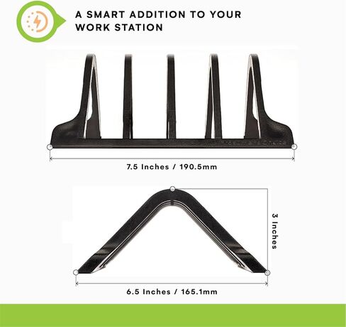 Prosumer's Choice Multi-Device Smartphones and Tablets Charging Station and Device - Laptop Organizer Tablet Storage - Lightweight and Portable -Charge Up to 4-Devices, Black in Kuwait
