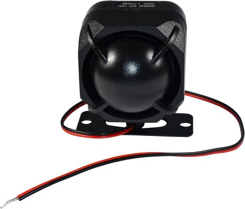HQRP Electronic Alarm Siren 20W DC12V/24V Universal Replacement Security Alarm Siren for Home Security Alarm System, Any 12 Volts System, 1-Tone, Loud 115dB, Black Wired Siren with Bracket in Saudi Arabia