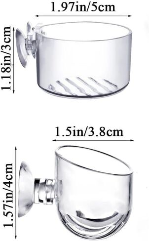 2Pcs Aquatic Plant Cups, Aquarium Plant Cup, Transparent Acrylic Aquatic Plant Pot with Suction, Aquarium Decoration 2 Shapes for Fish Tank Ornament Aquarium or Plastic Plants in Saudi Arabia