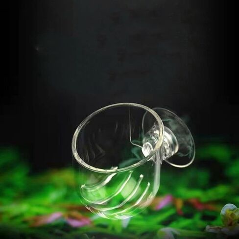 2Pcs Aquatic Plant Cups, Aquarium Plant Cup, Transparent Acrylic Aquatic Plant Pot with Suction, Aquarium Decoration 2 Shapes for Fish Tank Ornament Aquarium or Plastic Plants in Saudi Arabia