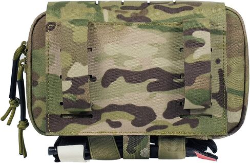 Ifak Pouch-Rapid Deployment Tactical MOLLE Trauma Kit Pouches, Quick Release Tear-Off Medical First Aid Kit Organiser with Red Immediate Identify for Emergency Surviva Activities. in Saudi Arabia