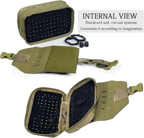 Ifak Pouch-Rapid Deployment Tactical MOLLE Trauma Kit Pouches, Quick Release Tear-Off Medical First Aid Kit Organiser with Red Immediate Identify for Emergency Surviva Activities. in Saudi Arabia