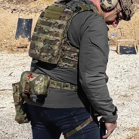 Ifak Pouch-Rapid Deployment Tactical MOLLE Trauma Kit Pouches, Quick Release Tear-Off Medical First Aid Kit Organiser with Red Immediate Identify for Emergency Surviva Activities. in Saudi Arabia