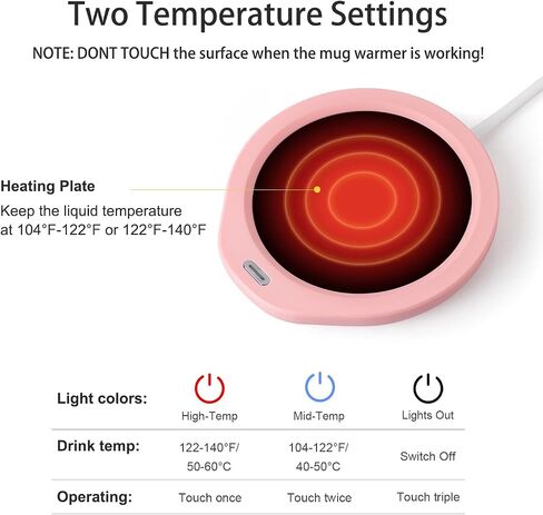 Coffee Mug Warmer & You are Awesome Mug Set, Electric Cup Warmer for Desk Office Home, Beverage Warmer with 3 Temperature Setting, 8-Hours Auto Shut Off, Best Birthday Present Ideas for Women in Saudi Arabia