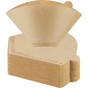 200 Count #4 Cone Coffee Filters 8-12 Cups, Disposable Coffee Filters 4 Cone Paper Unbleached Natural 4 Filters Paper Compatible with Ninja, Drip and Pour Over Coffee Maker