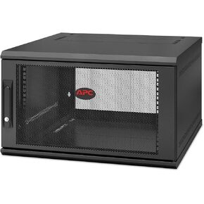 APC NetShelter 6U Wallmount Rack Enclosure Server Cabinet, AR106SH6, Single Hinged, Switch Depth 600mm Deep