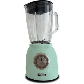 Powerful Kitchen blender, Ice Crusher Mixer, 1.5LG 50oz Glass Jar, 6 pieces 304 stainless steel blades,21000RPM high speed,ABS Body safely blending with longer lifespan (red)