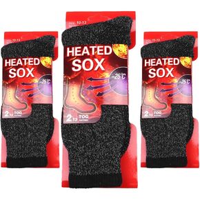 Falari 3-Pack Men's Winter Thermal Socks Heated Sox Ultra Warm Best for Out Door Activities