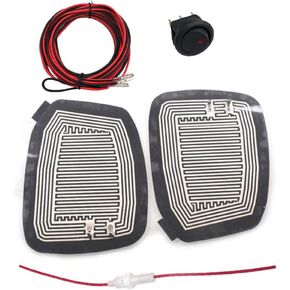 26W 12V Car Rear Mirror Heater,Electric Glass Heating Demister Fast Heat Side Mirror Glass Heater Heated Defogger Universal Car Mirror Heating Pad Mat
