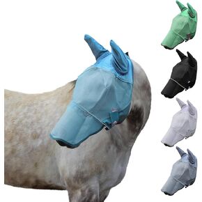 Derby Originals Reflective Mesh Fly Mask with 1 Year Warranty Includes Ears and Nose Cover