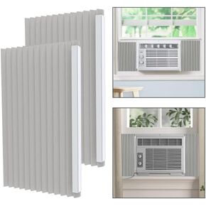 BJADE'S Window Air Conditioner Foam Insulation Panels,Season Protection AC Side Panel Seal Kit,18-Inch x 9-Inch x 7/8-Inch,Grey