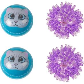 Presents Nala Cat Wacky Bouncers LED Ball - Interactive Cat Toy - Light Up, 4 Pack