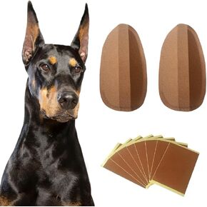1 Pair Dog Ear Stand Sticker Up Support Tool, Dog Ear Fixed Correction Vertical Holder, Dog Ear Cover Ear Stand Up, Doberman Ear Posting Kit for Doberman Pinscher Dog(10 * 5cm)