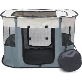 Bdor Dog Playpen, Portable Pet Playpen Tent Cage Kennel with Zipper Top Cover, Cat Kitten Puppy Rabbits Enclosure Crate for Indoor Outdoor Camping Travel, XL