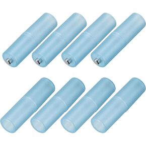 uxcell AAA to AA Battery Adapter Battery Converter Cases Holder Shell with Metal Contacts on One Bottom Blue 8 Pcs