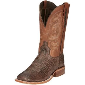 Tony Lama Men's Rowel Safari Cowhide Leather Western Boot Square Toe
