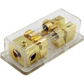 ZOOKOTO 2 Way Power Distribution Block, 4/8 AWG Gauge AGU Fuse Holder Distribution Block 4 Gauge in to (2) 8 Gauge Out with 80A AGU Fuses in Kuwait