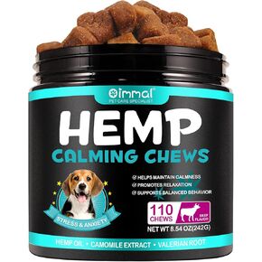 NIFEISHI Hemp Calming Chews for Dogs, 110 Chewable Dog Calming Treats for Dogs Anxiety and Stress Relief, Dog Calming Chews for Thunderstorms, Sleep, Barking, Separation Anxiety