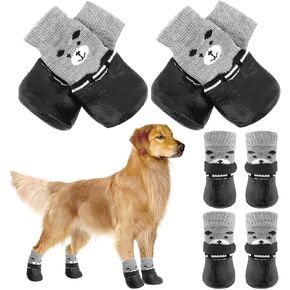 8 قطع من جوارب الكلاب المضادة للانزلاق من Xiaokeis مع 4 رقعة مغناطيسية، جوارب لطيفة مرنة وناعمة ومريحة للكلاب للاستخدام الداخلي على الأرضيات الصلبة، جوارب بمقبض للكلاب الصغيرة والمتوسطة (الحجم: S+M) in Kuwait