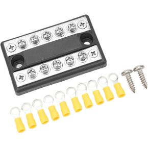 DC 12V?48V 100A 5 Way Dual Row Block Power Distribution Block Power Distribution Block Bus Bar for Cars RVs Boats Yachts Power Systems
