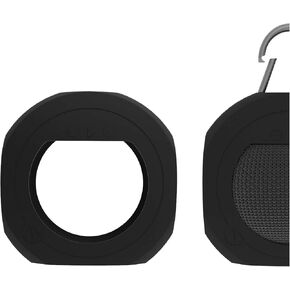 Geekria Silicone Speaker Case Cover, Compatible with JBL Clip 3 Case, Protective Waterproof Soft Skin, Replacement Bluetooth Speakers Travel Carrying Case (Black)
