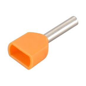 Baomain AWG 22/0.5mm² Wire Copper Crimp Connector Twin Insulated Ferrule Pin Cord End Terminal TE0508 Orange Pack of 1000