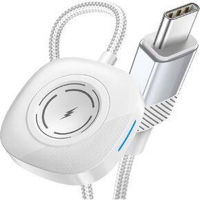 Upgraded for Apple Watch Charger USB C, Magnetic Wireless iWatch Charger Fast Charging Cordless Portable Travel Cable 3.3FT Compatible with iWatch Ultra/Series 10/9/8/7/6/SE/SE2/5/4/3/2/1 (White)