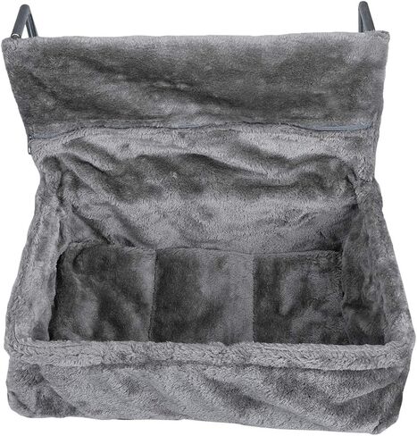 Navaris Cat Radiator Bed - Hanging Plush Basket Hammock with Cushion and Adjustable Metal Frame to Hook onto Radiators - 6kg Maximum Weight - Grey in Saudi Arabia