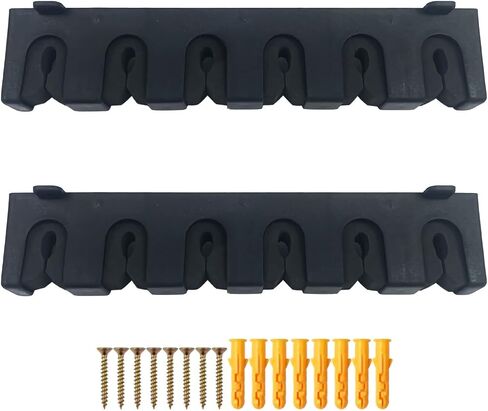 Vertica Fishing Rod Holders, Wall-Mounted – Fishing Rod Racks, Fishing Pole Holders,Fishing Rod Rack,Store 6 Rods or Combos in 12.6 Inches, for Garage & Boat, 1 Pair Black (Vertica) in Kuwait