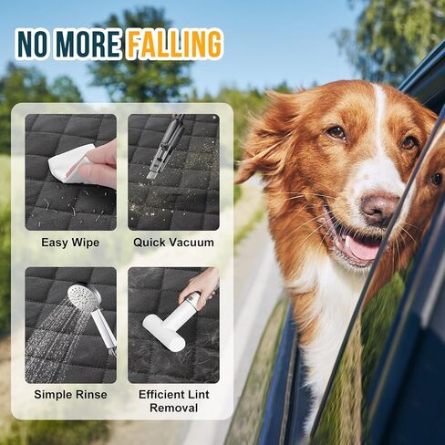 melafa365 Back Seat Extender for Dogs,Dog Car Seat Cover with Hard Bottom-Supports 350lb,Scratch Proof Dog Hammock for Car Backseat Protector with Mesh Window and Storage Pocket for Car, SUV in Kuwait