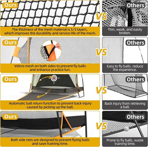 DWVO Automatic Ball Return Golf Net for Indoor/Outdoor, 10FT X 7FT Golf Driving Net Includes 1 Hitting Mat 5 Layer, Golf Practice Net and Mat, Golf Net for Real Golf Balls in Saudi Arabia
