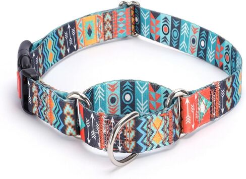 طوق Moonpet Martingale للكلاب، طوق كلب ناعم ومتين قابل للتعديل للكلاب الصغيرة والمتوسطة والكبيرة والذكور، لا يسحب ولا ينزلق، ياقات للكلاب - زهرة داكنة/صغيرة in Saudi Arabia